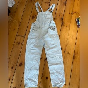Free people ziggy overalls size small “bleach blue”